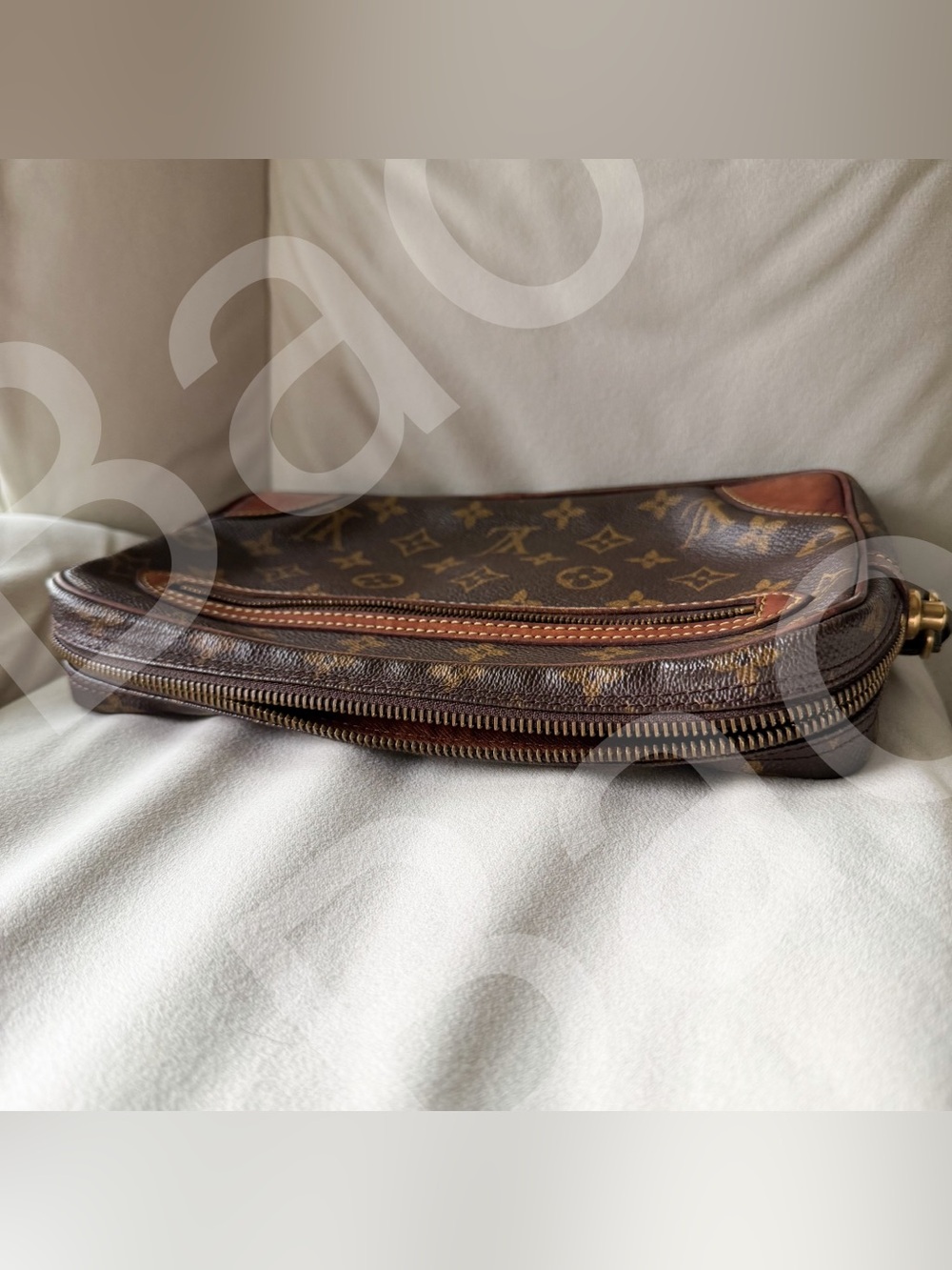 Louis Vuitton Project Bag Brown Monogram Canvas Wristlet Clutch Needs Zipper pul - Picture 7 of 17